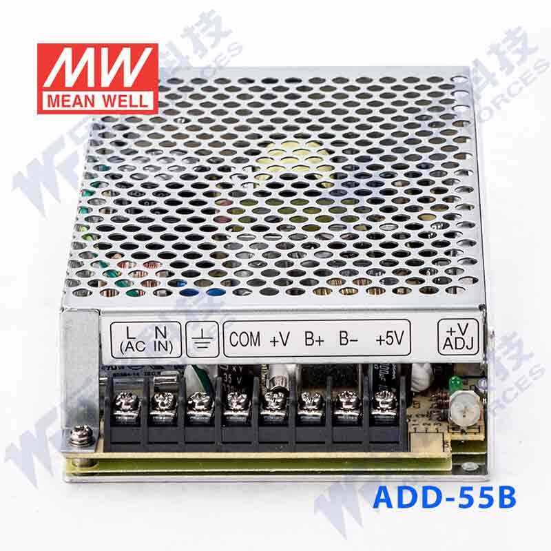 ADD-55B 55W 27.6V2A ＋5V4A 双路输出浮充电明纬不间断安防电源 - 图1