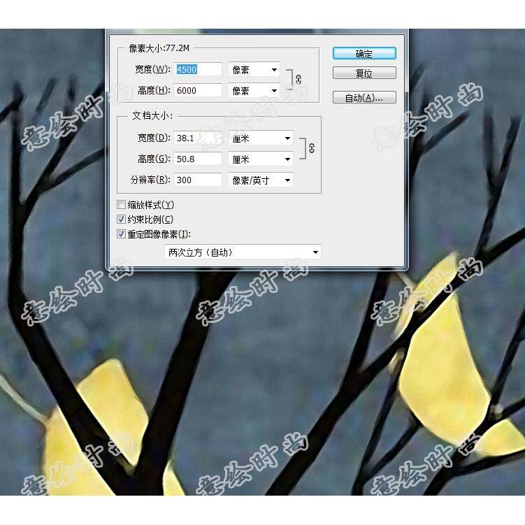 欧式抽象月亮挂在树上北欧小清新装饰画素材客厅玄关挂画画芯图片