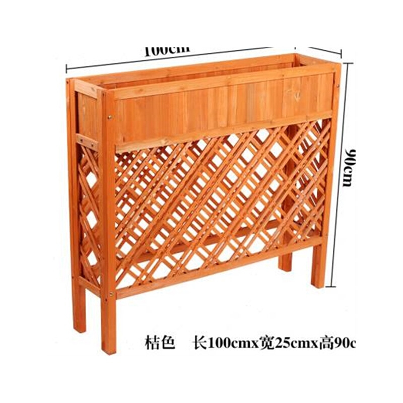 餐厅隔断花架防腐木户外庭院围栏花槽碳化实木网格栅栏花盆架室z. - 图2