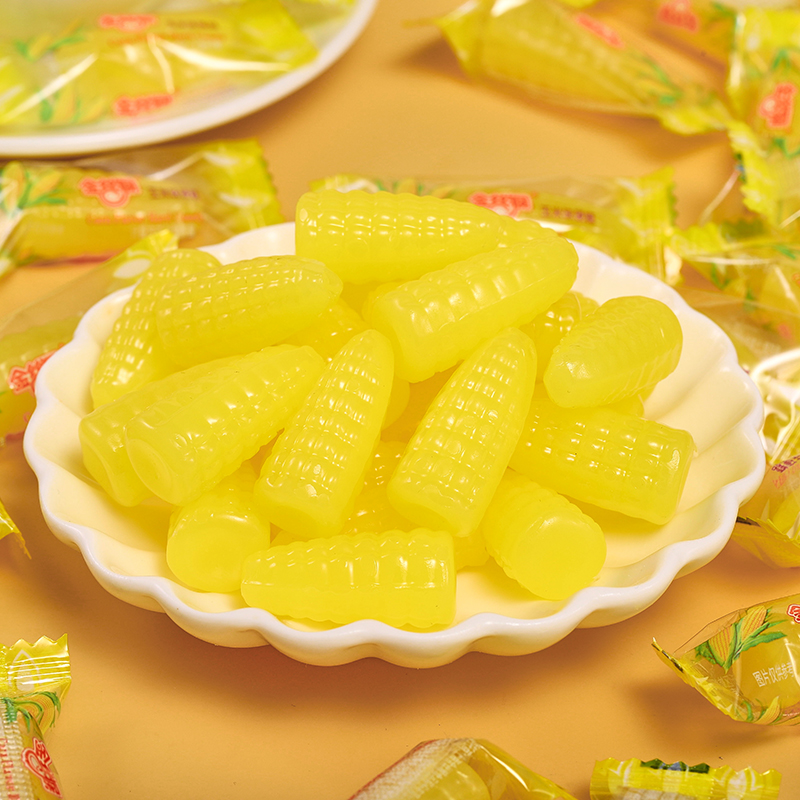 金丝猴玉米味硬糖水果500g约120结婚庆喜糖果怀旧新年货零食散装