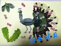Oğrück leaves glued to painting Kindergarten eco-friendly handmade creative paste Job natural fresh leaves pure hand
