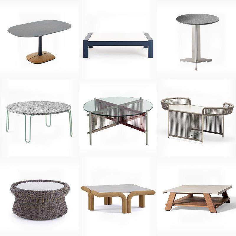 户外花园长边几大理石实木客厅家用茶桌藤编阳台小茶几圆桌子轻奢,淘宝优惠券,粉丝福利购,淘宝优惠卷