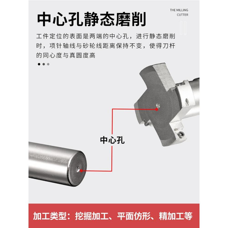 HTS直柄T型槽铣刀杆CNC三面刃加工中心数控铣刀杆T型槽刀把侧铣 - 图0