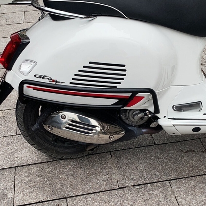 适用Vespa GTS300 GTV HPE改装保险架后护杠 6日车身保护杠配件-图0