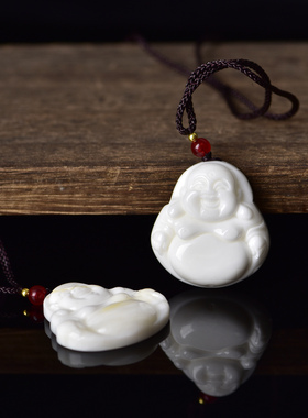 深海贝壳弥勒佛平安扣吊坠大肚佛