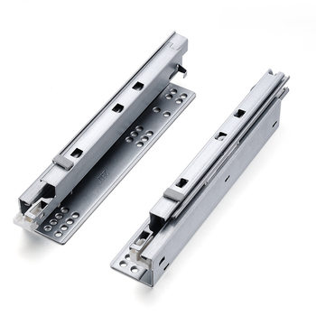 BN4E ultra-short 8-inch 200 three-section hidden damping slide rail ຕູ້ລົດໄຟ buffer ລຸ່ມດຶງອອກຢ່າງເຕັມສ່ວນ