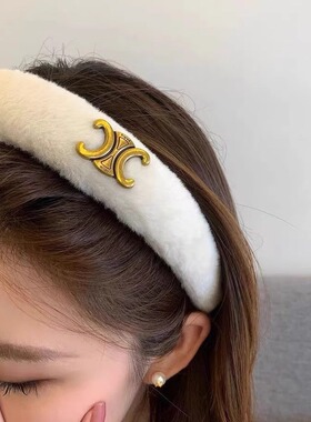 网红2023年新款凯旋门毛绒发箍女