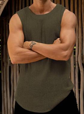 Men's vest男士休闲薄款纯色针织衫2025夏季新款大码宽松透气