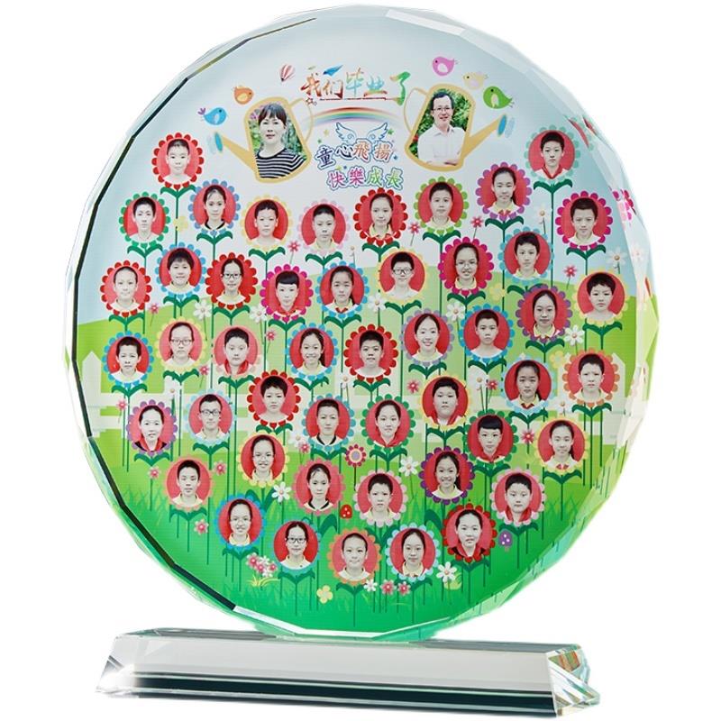 U84MQIX毕业礼物念品定 制照片幼儿园中小学送学老师水纪晶框相同