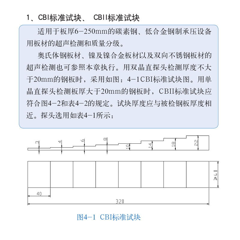 匀发CBII超声波标准试块 全套6块 JBT4730-2005标准试块无损探伤 - 图2