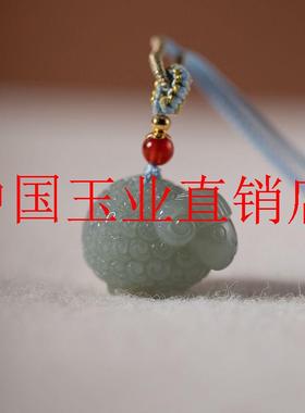 新疆和田玉白玉可爱小绵羊生肖属相立体吊坠青玉玉羊挂件男女项链