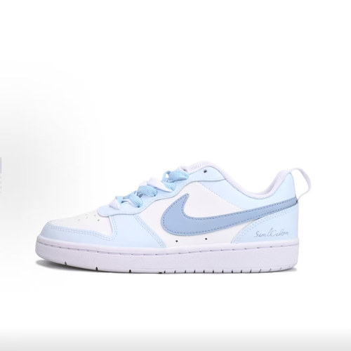 【定制球鞋】Nike Court Borough 泡沫甜豆 雾蓝色 - 图3