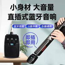 Electric blow pipe straight plug-in speaker electric guitar bass instrument Bluetooth portable small sound U disc accompaniment megaphone