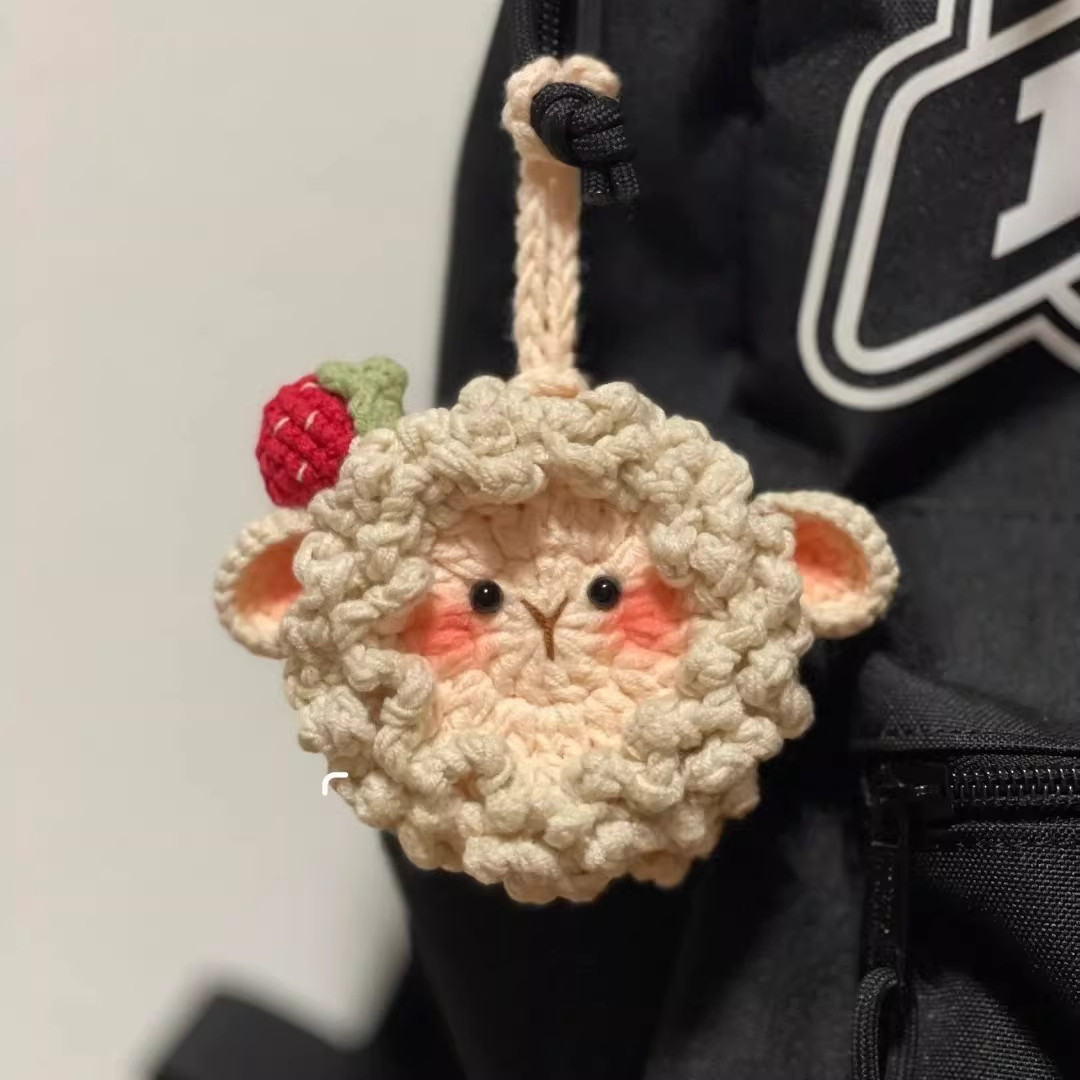 小羊包包钥匙扣零钱包雪妃尔毛线钩织DIY材料包手工编织送闺蜜,淘宝优惠券,粉丝福利购,淘宝优惠卷