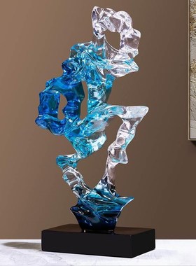 新中式太湖石玄关装饰摆件高级感客厅电视柜酒柜办公室艺术工艺品