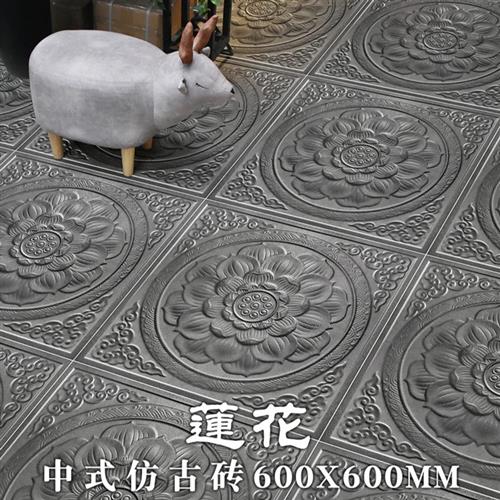 仿古地砖瓷砖600x600室内外院子中式唐莲庭院防滑砖阳台拼花地板