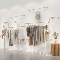 Online Red Clothing Store Show Show New Creative Stainless Steel Hanging Clothes Hanger Womens Clothing Shelves Landing on Wall Show
