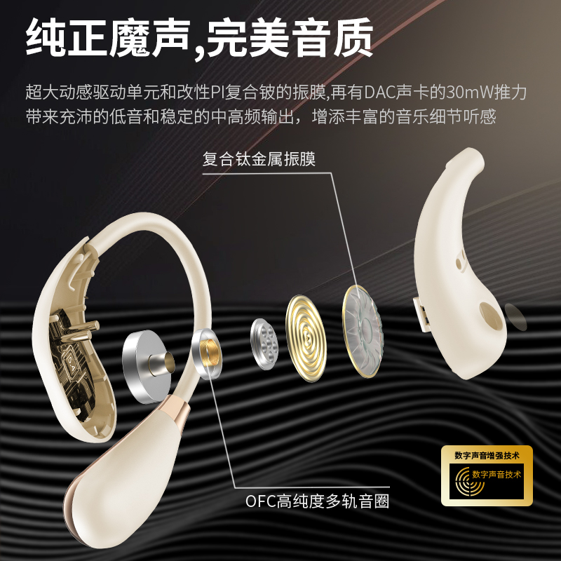 魔声AC210开放式挂耳蓝牙耳机运动音乐商务不入耳真无线耳机 - 图2