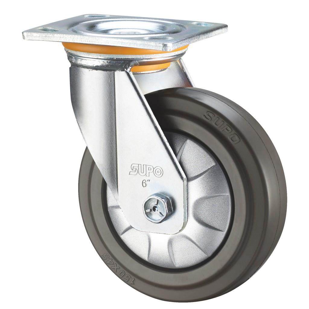 5寸 承重型 万向 橡胶静音带边刹车SUPO向荣脚轮Z07S-01C-125-522,淘宝优惠券,粉丝福利购,淘宝优惠卷