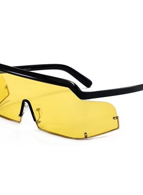 2022清护目眼镜连体大框修脸户外开车偏光墨镜潮女防风太阳眼镜