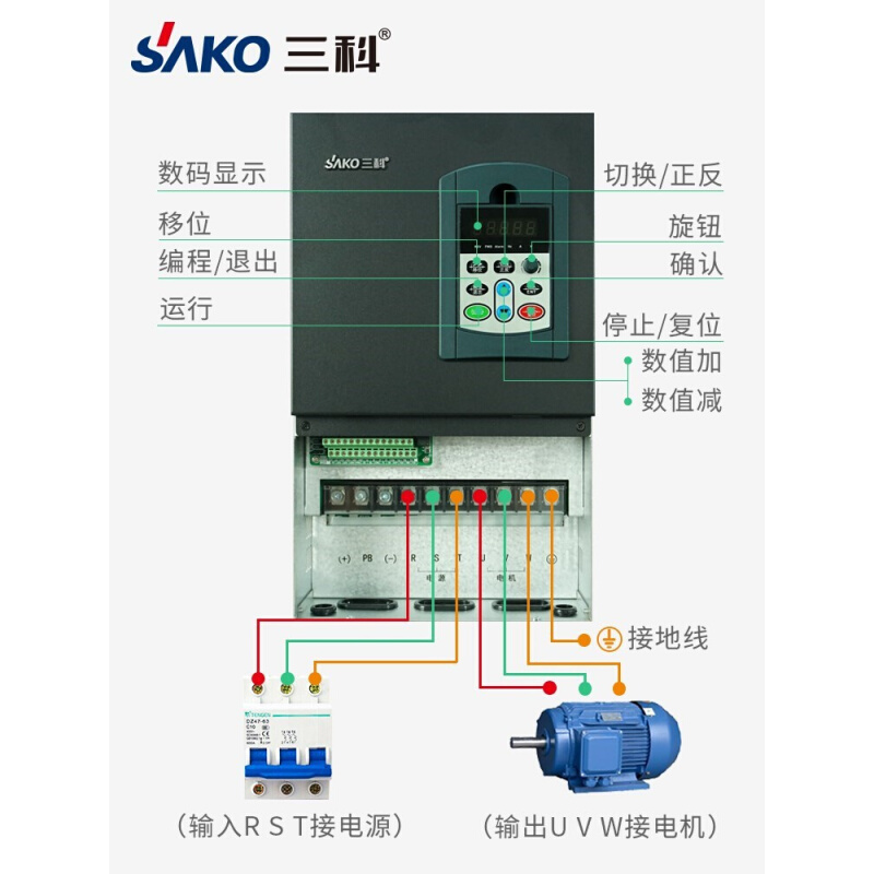 三科变频器11/15/18.5/22/30/37/45/55/75/90/110kw三相380V调速 - 图2