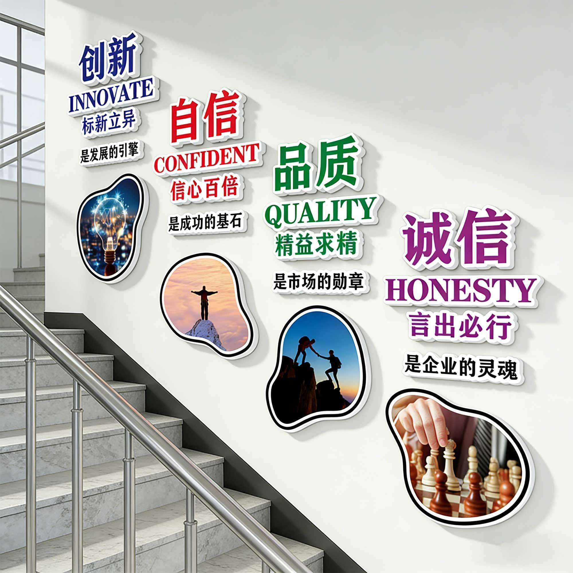 办公室氛围布置工厂车间安全生产标语墙贴装饰楼梯文化形象墙背景,淘宝优惠券,粉丝福利购,淘宝优惠卷