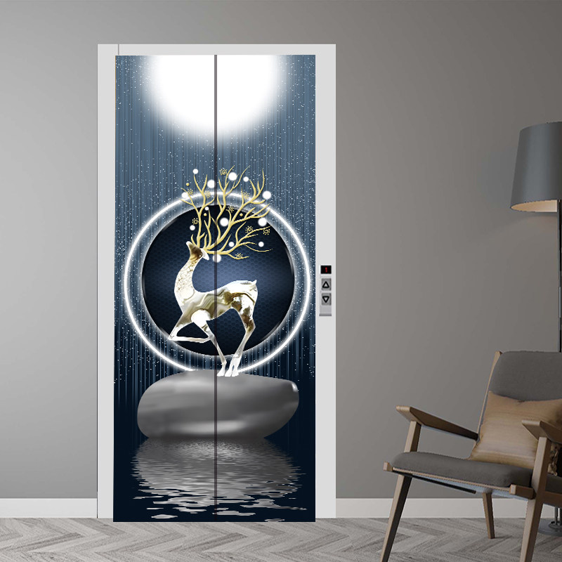 网红入户电梯门贴纸一梯一户门口轻奢高级感现代定制贴画装饰创意,淘宝优惠券,粉丝福利购,淘宝优惠卷