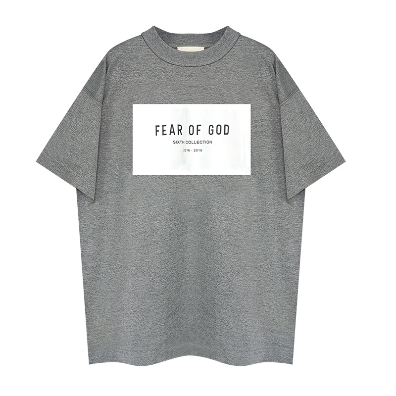 FEAR OF GOD FOG第六季主线联名贴布短袖宽松嘻哈高街T恤男女同款 - 图3