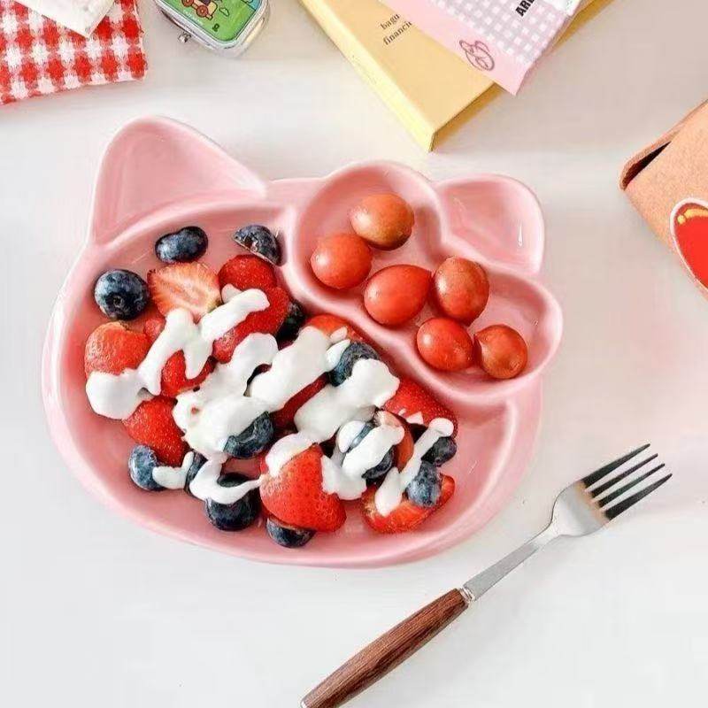 创意小猫盘子卡通菜盘饺子可爱纯白家用寿司水果小吃拼盘碟子薯条,淘宝优惠券,粉丝福利购,淘宝优惠卷