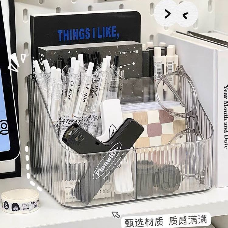 高级感化妆收纳盒透明亚克力护肤品桌上梳妆台桌面水乳收纳置物架 - 图0