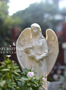 静匿之美-天使 花园别墅庭v院园林户外装饰品天使桌面摆件园艺杂
