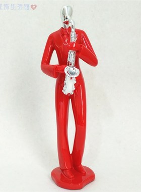 创意简约现代红色家居软装饰品摆件E客厅电视柜酒柜树脂餐厅工艺