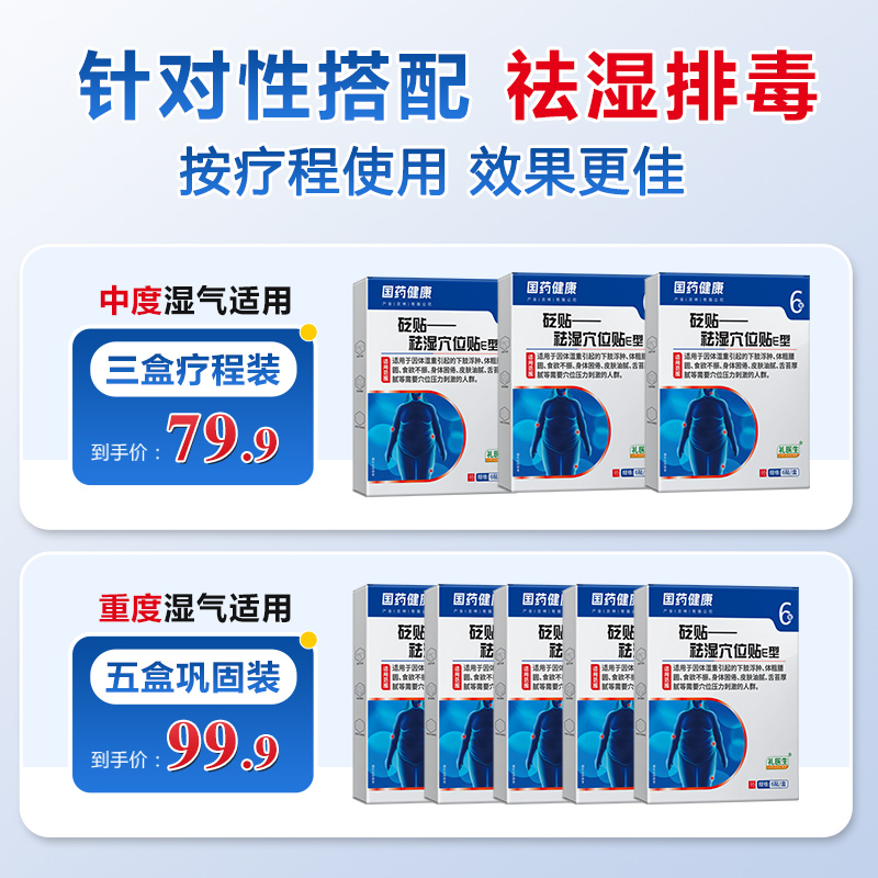 礼医生祛湿穴位贴去湿气排毒排体内湿寒祛寒除清湿贴QQ5 - 图3