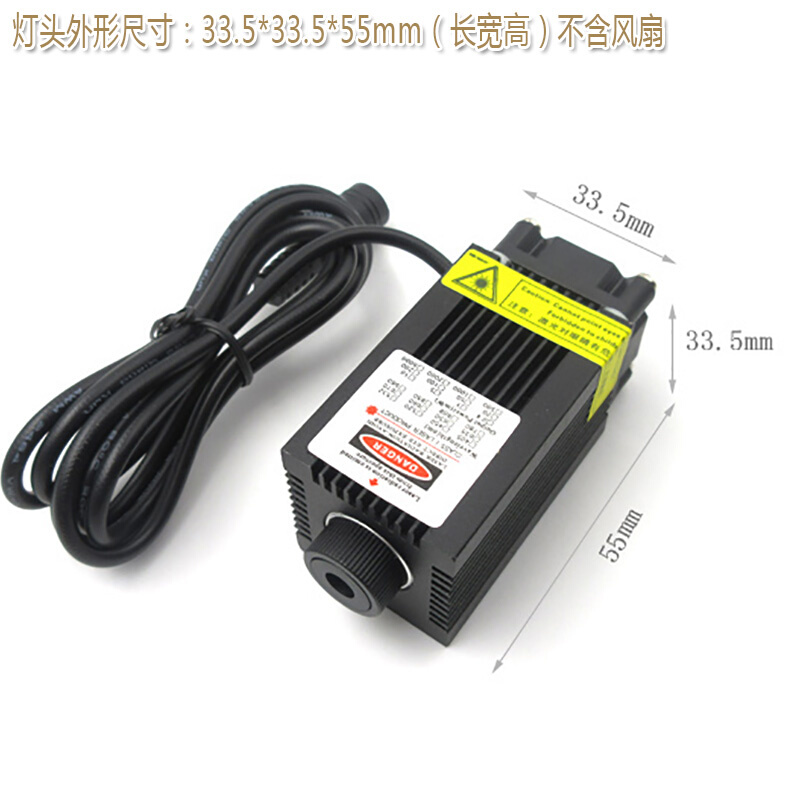 高功率带温控蓝紫光点状镭射模组 HS品牌405nm350mw550mw1600mw-图1