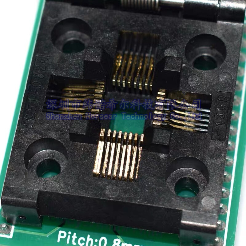 LQFP32烧录座QFP32芯片IC测试座SA636 SA663转换适配器 0.8MM脚距-图3