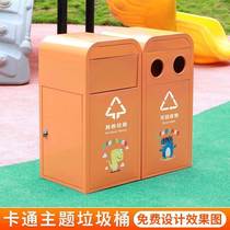 Kindergarten Playground Cartoon Trash Can Outdoor Scenic Area Square Classification Big Fruit Leather Case public occasion Customized