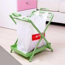 Foldable trash rack with tray plastic bag containing bracket kitchen trash can big hand bag garbage bag hanging rack