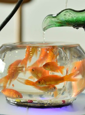 荷韵小型桌面流水生财喷泉室内鱼缸E加湿器招财摆件家居装饰工艺