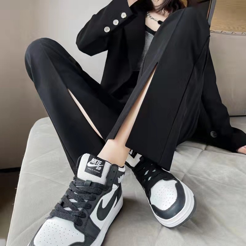 孕妇西装裤春季网红运动裤阔腿裤显瘦直筒裤开叉拖地裤托腹职业裤,淘宝优惠券,粉丝福利购,淘宝优惠卷