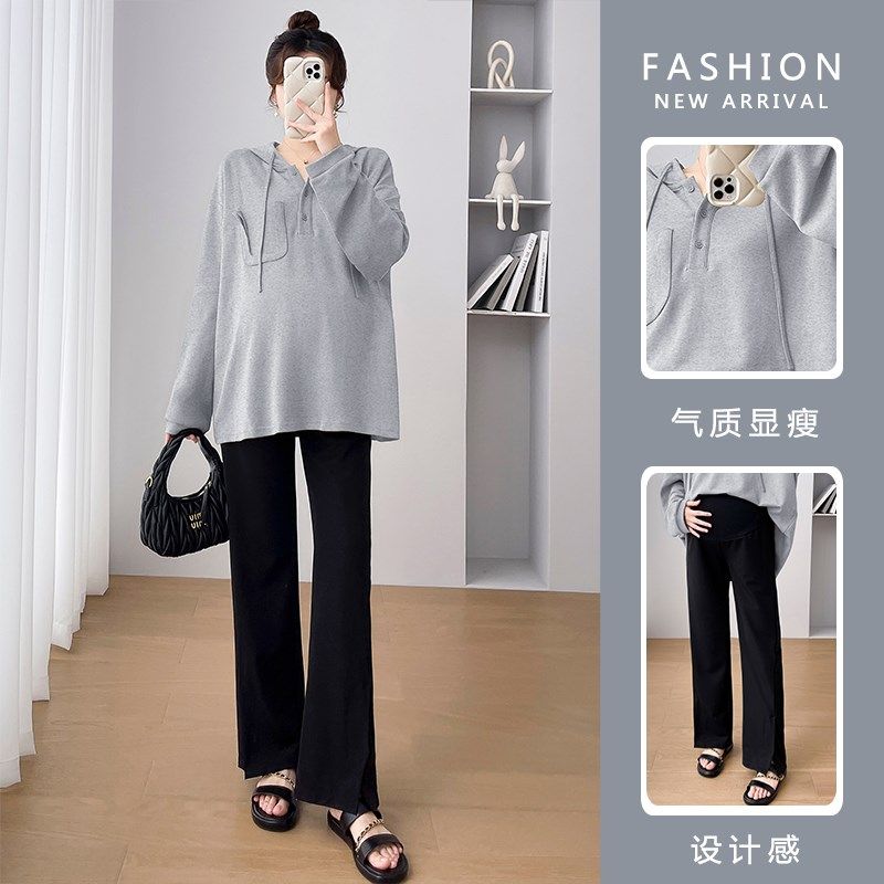 孕妇装秋款长袖上衣大码宽松连帽时尚卫衣休闲裤子冬款两件套套装,淘宝优惠券,粉丝福利购,淘宝优惠卷