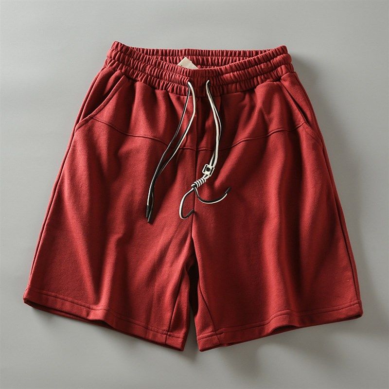 夏季新品阿美咔叽美式休闲水洗毛圈纯色百搭直筒五分裤短裤中裤男,淘宝优惠券,粉丝福利购,淘宝优惠卷