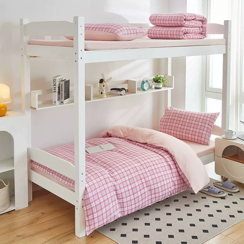 New Washed Cotton Student Door Three-Piece Set College Door D Bed Bed and Staff Door Single Bed