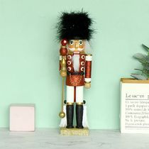 1Pcs Wooden Nutcracker Doll Soldier Miniature Figurines