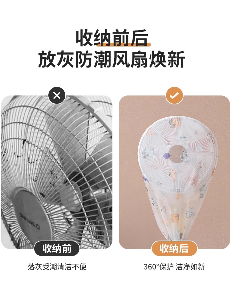 电风扇防尘罩3个全包半包保护套立式落地家用新款通用防灰防水套