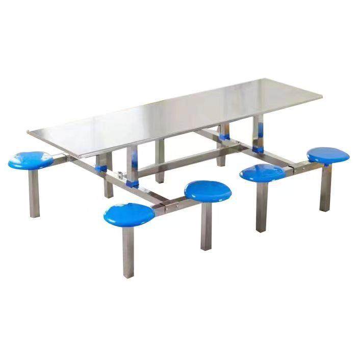 不锈钢学校食堂餐桌椅组合工厂员工食堂圆凳餐桌不锈钢连体餐桌椅,淘宝优惠券,粉丝福利购,淘宝优惠卷