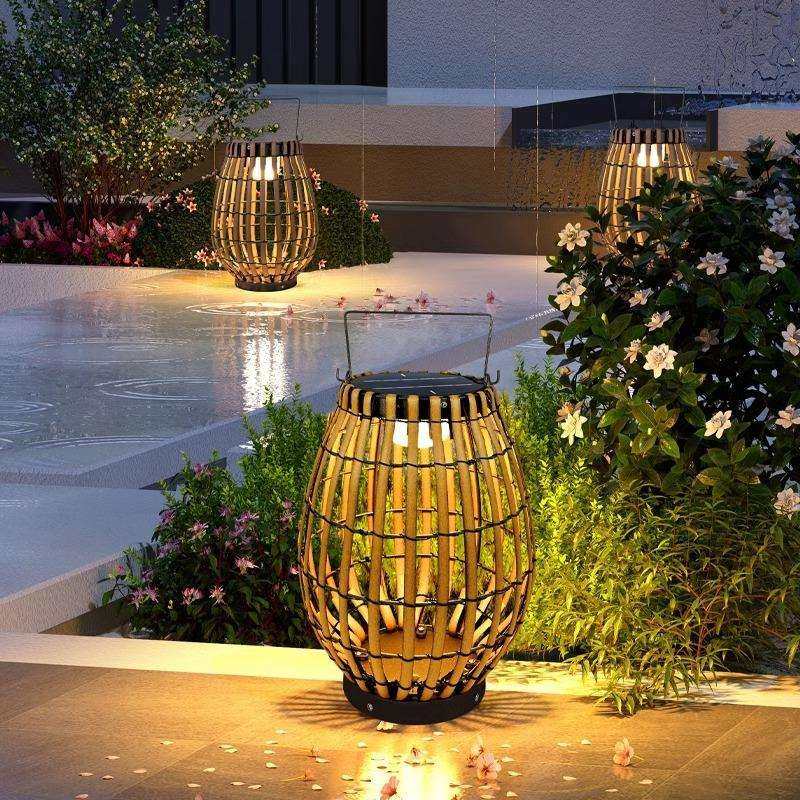 太阳能草坪灯户外防水别墅庭院观景手提藤编灯装饰室外露台氛围灯,淘宝优惠券,粉丝福利购,淘宝优惠卷