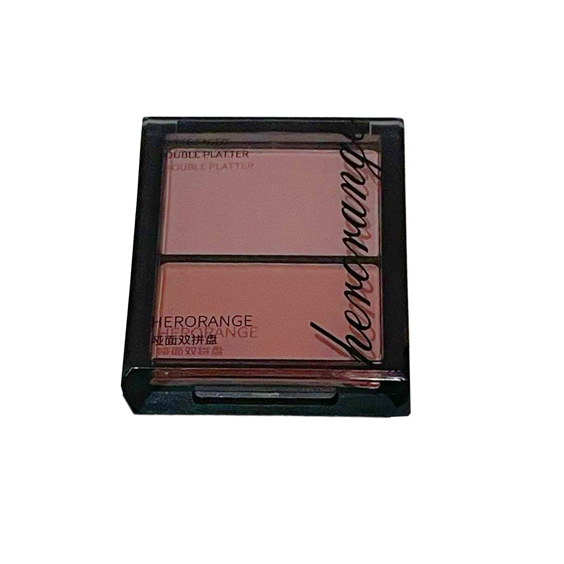 HERORANGE~哑面双拼盘干湿两用自然提亮定妆粉饼高光修容腮红一体,淘宝优惠券,粉丝福利购,淘宝优惠卷