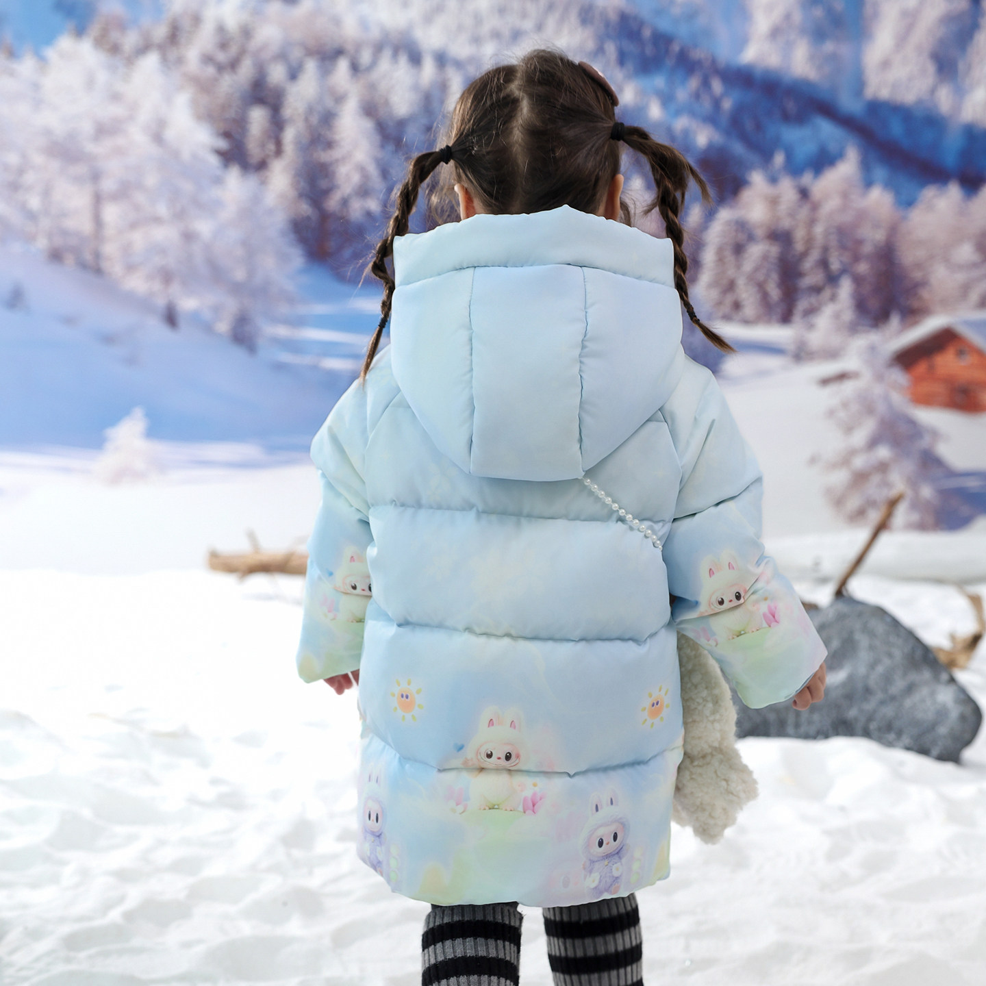 巴童巴拉布布儿童羽绒服女童2025新款冬季加厚保暖小童中长款外套,淘宝优惠券,粉丝福利购,淘宝优惠卷