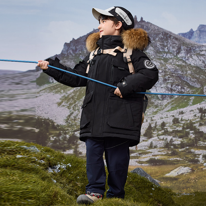 巴童巴拉儿童羽绒服2025冬季男童三防保暖中长款女童极寒加厚外套,淘宝优惠券,粉丝福利购,淘宝优惠卷