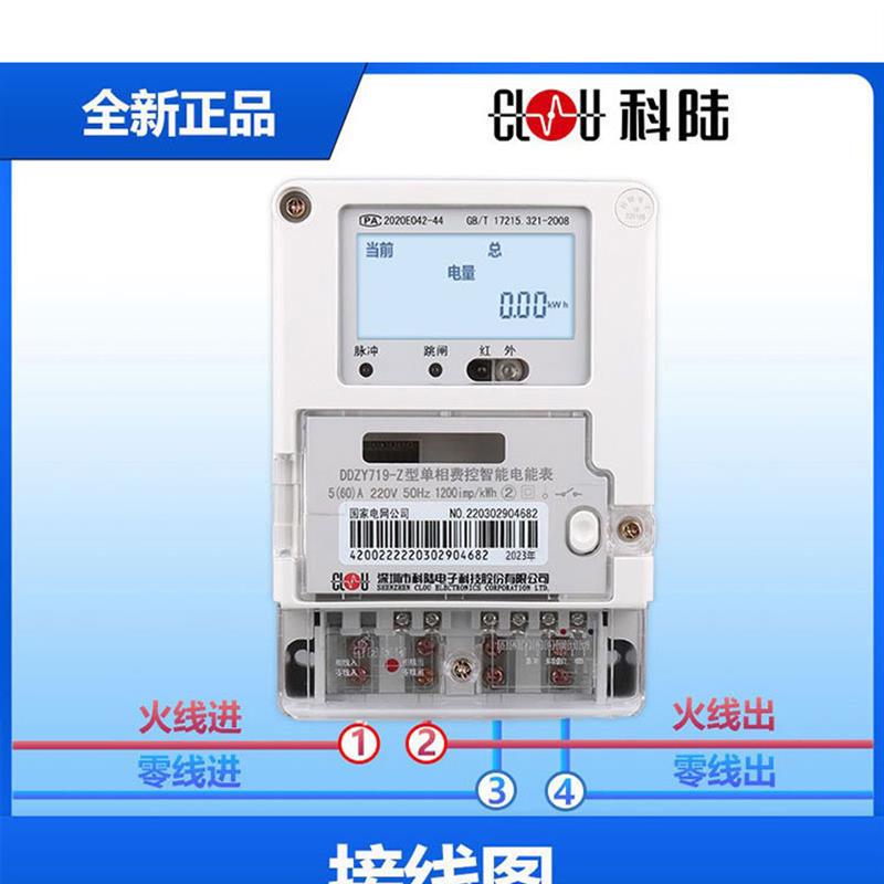 DDZY国家电网电子式分时单相智能峰谷电表220V出租房家用 - 图1